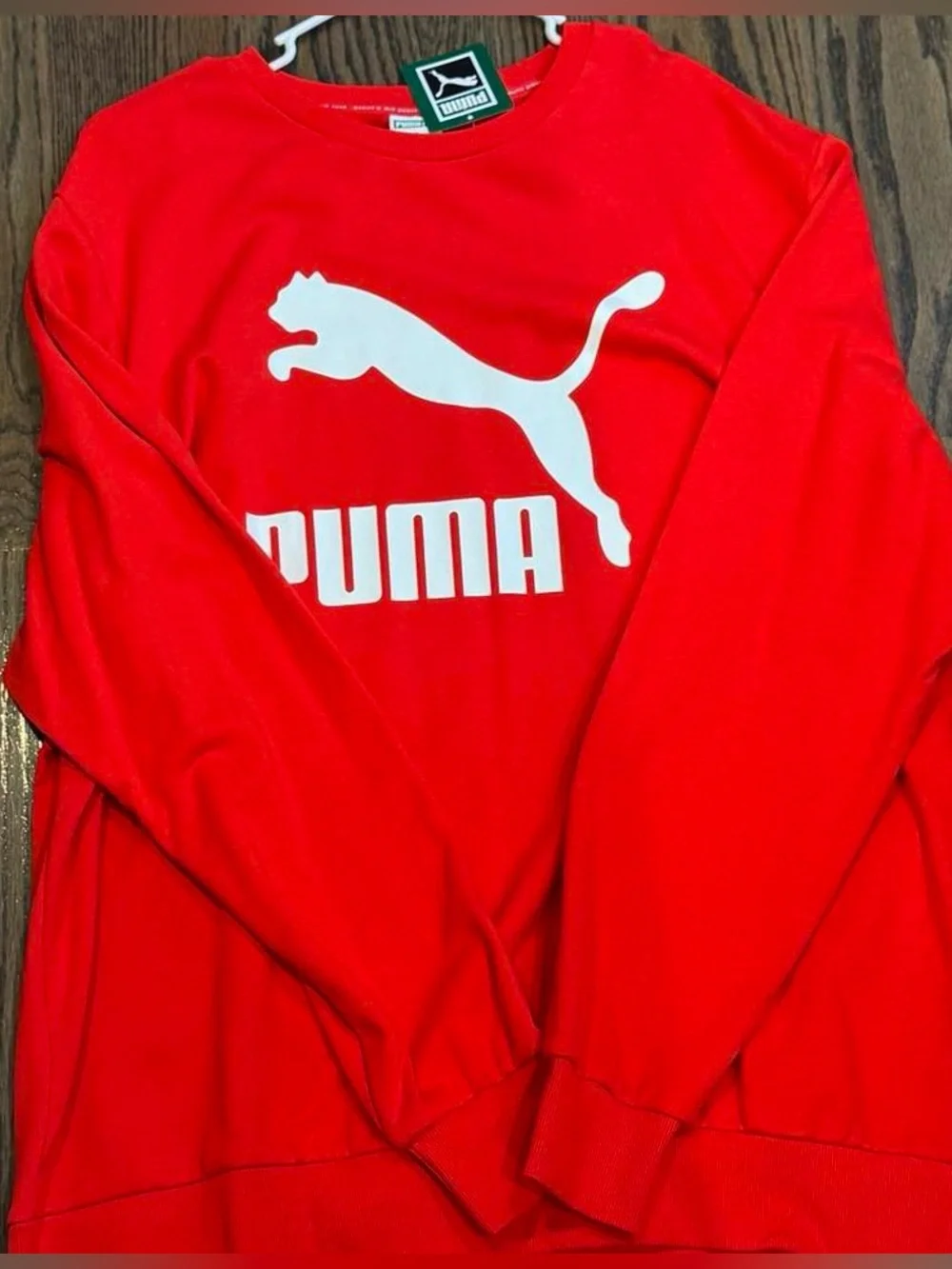Puma red long sleeve crewneck sweater BRAND NEW SIZE XXL #athleisure #puma #swea